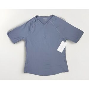 Athleta‎ Sunchaser UPF 3/4 Sleeve Zip Up Tee Size Small Gray NWT